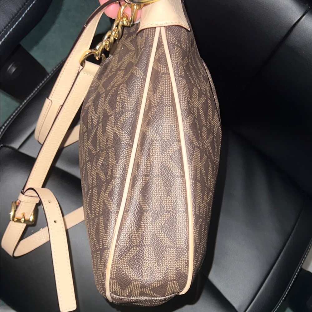 Michael Kors Brown and Tan Shoulder Bag - Picture 8 of 11